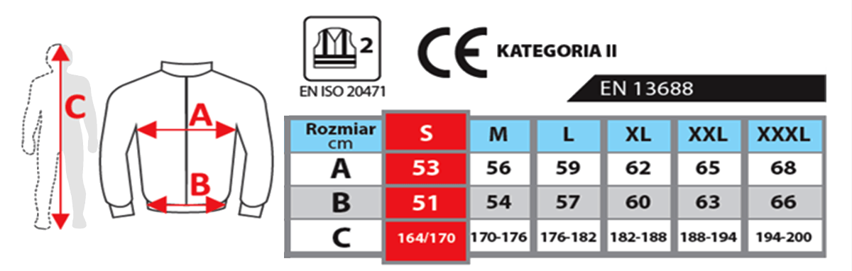 Tabla de tallas de ropa BHP DEDRA