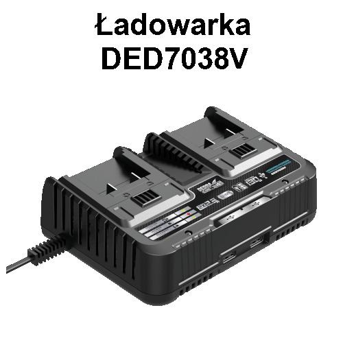Ładowarka na dwa akumulatory DED7038V