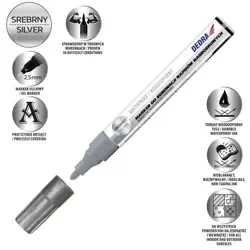 Marker do renowacji napisów nagrobkowych DEDRA M89Z72 srebrny, 1szt