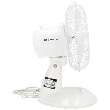 Wentylator biurkowy DESCON DA-0900 30W, 9", biały