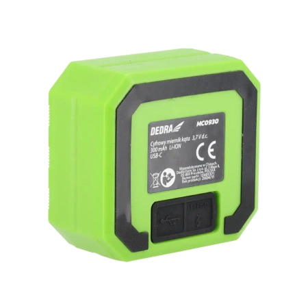 Cyfrowy miernik kąta, kątomierz cyfrowy 3.7V, 4x90 stopni DEDRA MC0930