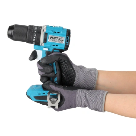 Wiertarko-wkrętarka akumulatorowa kompaktowa z funkcją udaru, DEDRA SAS+ALL DED7138 18V, bezszczotkowa