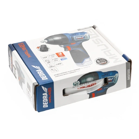 Klucz udarowy akumulatorowy 12V DEDRA MAUS DED7332, 120Nm, 2700 RPM