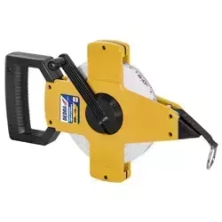 Miarka, taśma miernicza DEDRA M5012 50m, 13mm, zbrojone włókno szklane, taśma PVC, obudowa ABS, CE MID III klasa