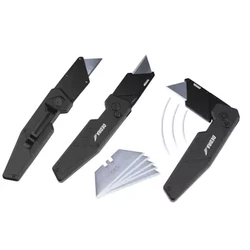 Nóż składany z ostrzem trapezowym DEDRA M9083