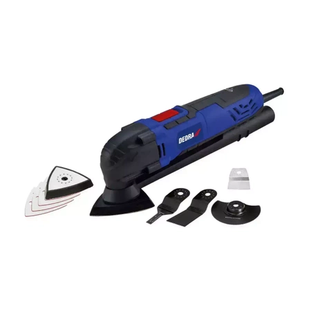 Narzędzie wielofunkcyjne, multinarzędzie DEDRA DED7945 300W, 15000-22000 oscylacji/min, akcesoria, walizka