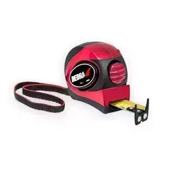 Miarka, taśma miernicza DEDRA M592P 5m, 19mm, czerwona, auto - blokada,  magnes, dwustronna taśma