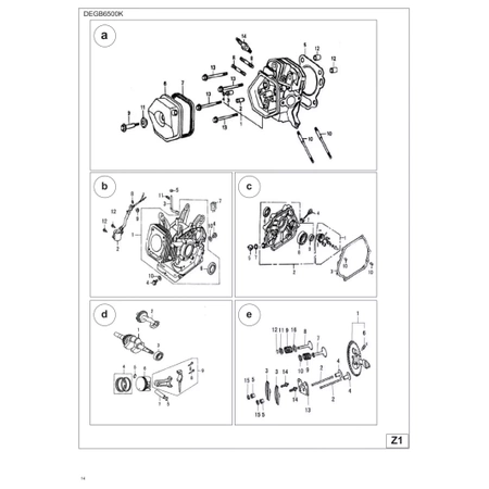 Części zamienne do agregatu prądotwórczego DEDRA DEGB6500K