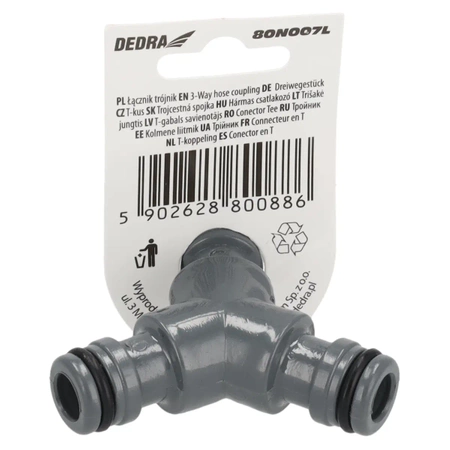 Łącznik trójnik 1/2", luzem GARDEN DEDRA 80N007L