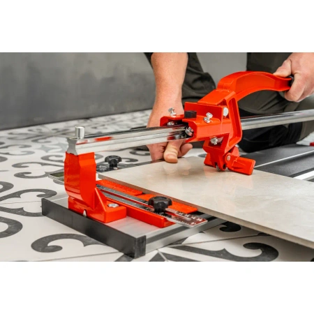 Przecinarka do płytek, maszynka ręczna do glazury DEDRA 1151-060 600mm, 60cm, łożyskowana, prowadnica profil ''X"