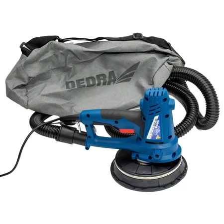 Szlifierka ręczna do gipsu LED DEDRA DED7764 750W, tarcza 180mm, do gładzi gipsowej, z odsysaniem