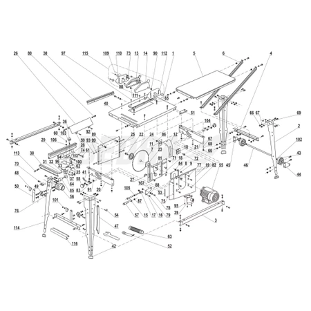 Częsci zamienne do pilarki stołowej do drewna DEDRA DED7726