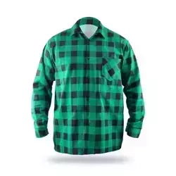 Koszula flanelowa DEDRA BH51F4-XXXL zielona, rozm.XXXL, 100% bawełna