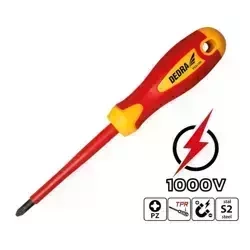 Wkrętak izolowany, śrubokręt elektryczny, gwiazdkowy, krzyżowy, Pozidriv DEDRA 06B020 0x60mm