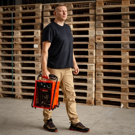 Nagrzewnica elektryczna 5kW, 400V, kwadratowa, czerwona DEDRA DED9922