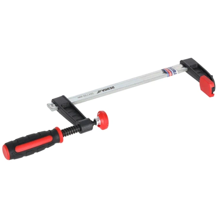 Ścisk stolarski typu F 150x50mm, 2-materiałowa rękojeść, DEDRA 12A173