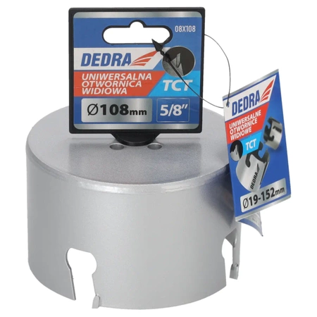 Otwornica uniwersalna TCT  DEDRA 08X108 108mm 5/8''