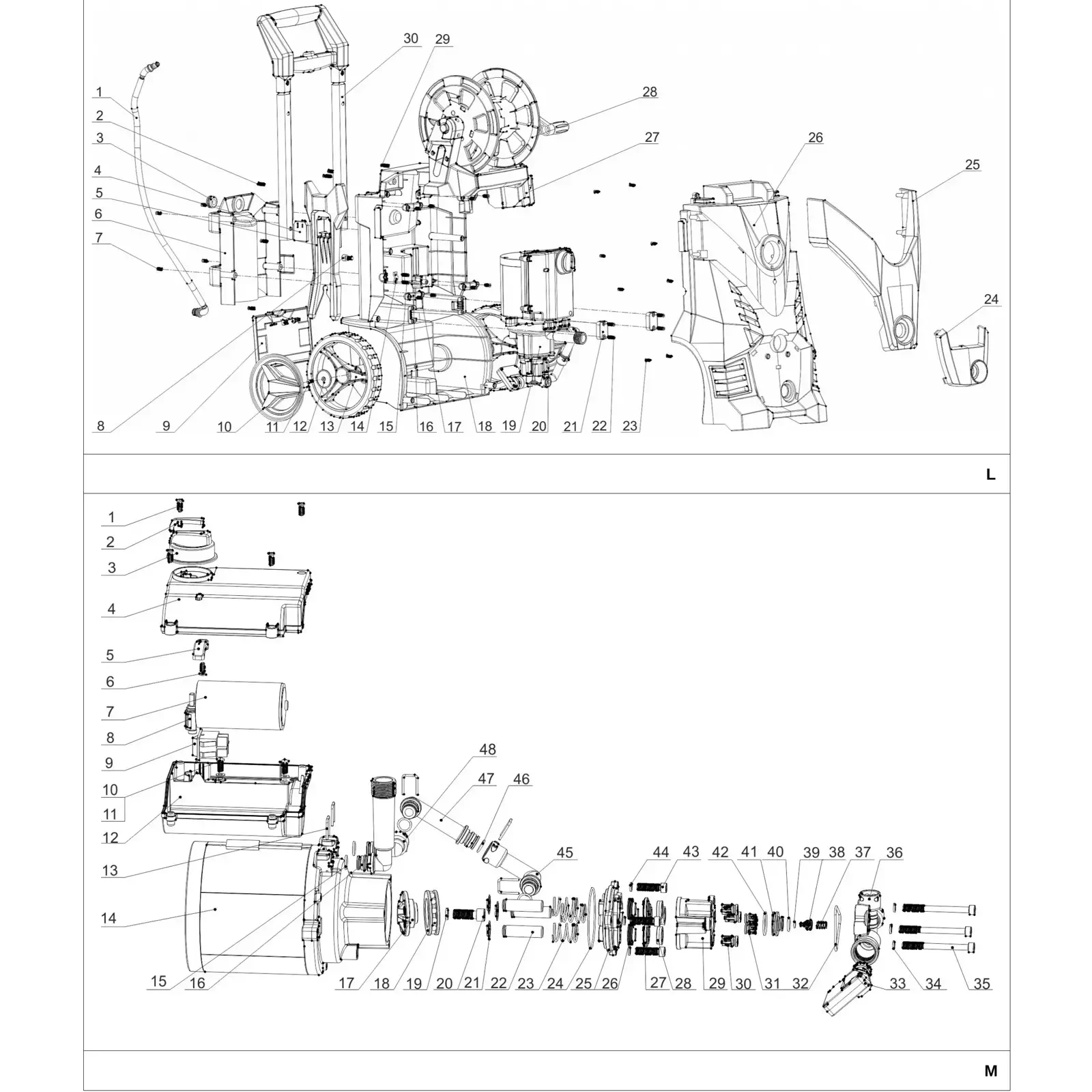 Części zamienne do myjki ciśnieniowej DEDRA DED8825
