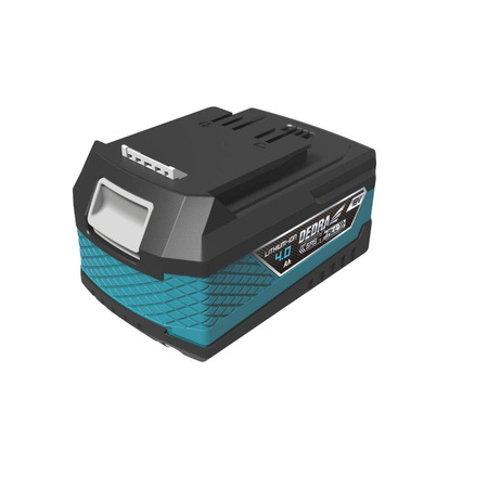 Zestaw elektronarzędzi akumulatorowych: szlifierka kątowa bezszczotkowa DED7151, akumulator DED7034, ładowarka DED7038