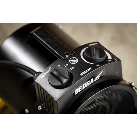 Nagrzewnica elektryczna 3,0kW okrągła, czarna DEDRA DED9931B