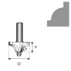 Frez ornamentowy DEDRA 07F143C łożyskowany, T12, D34,9 H15,5 R11,1mm