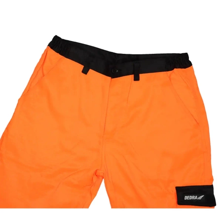 Spodnie ochronne DEDRA BH81SP2-XL  odblaskowe rozmiar XL, pomarańczowe