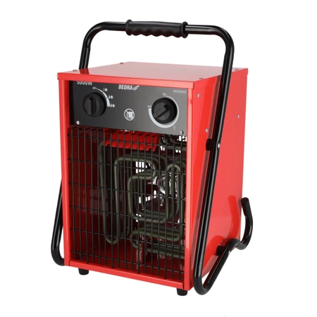 Nagrzewnica elektryczna 5kW, 400V, kwadratowa, czerwona DEDRA DED9922