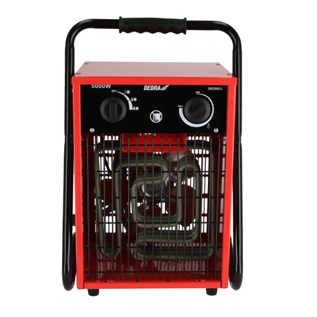 Nagrzewnica elektryczna 5kW, 400V, kwadratowa, czerwona DEDRA DED9922