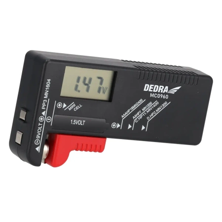 Tester baterii 1,5V, 3,7V i 9V DEDRA MC0960