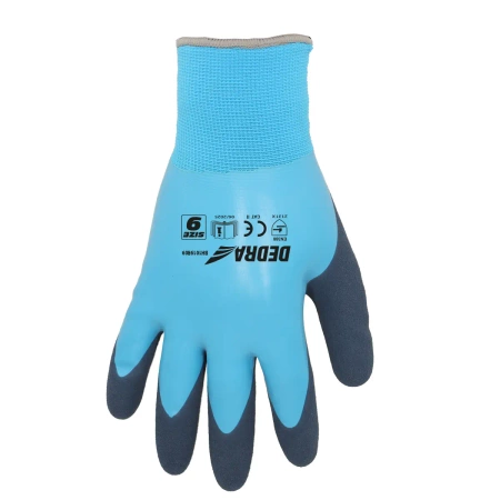 Rękawice ochronne zimowe DEDRA BH1019R10 rozm.10, podwójny lateks