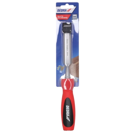 Dłuto do drewna, stolarskie DEDRA 06C037 20mm, stal CrV, dwumateriałowy uchwyt