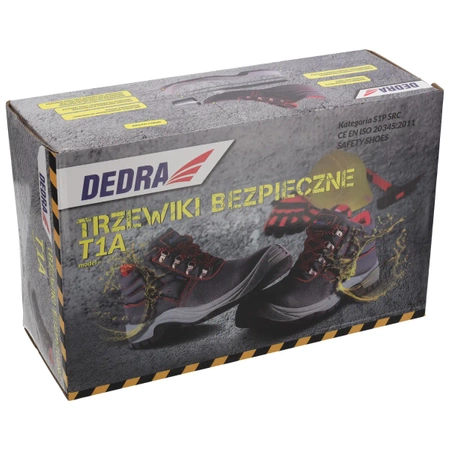 Trzewiki bezpieczne, buty BHP  DEDRA BH9T1A-39 skórzane, rozmiar: 39, kat.S1P SRC
