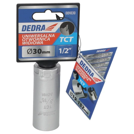 Otwornica uniwersalna TCT  DEDRA 08X030 30mm 1/2''
