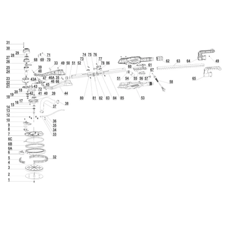 Części zamienne do szlifierki do gipsu, żyrafy DEDRA DED7768BM