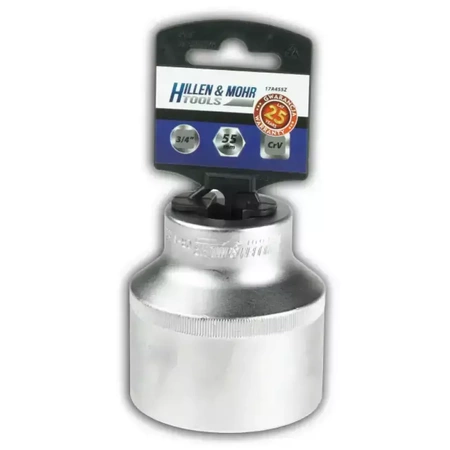 Klucz nasadowy, nasadka 6 kątna 3/4" Hillen&Mohr 17A435Z 35mm z przywieszką