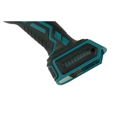 Zestaw elektronarzędzi akumulatorowych: szlifierka kątowa bezszczotkowa DED7151, akumulator DED7034, ładowarka DED7038