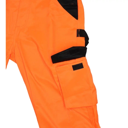 Spodnie ochronne ogrodniczki DEDRA BH81SO2-XXL odblaskowe rozmiar XXL, pomarańczowe