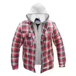 Bluza flanelowa ocieplana z kapturem DEDRA BH63KF-L rozmiar L