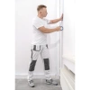 Spodnie ochronne DEDRA BH4SP-S S/48, białe, White line 190g/m2