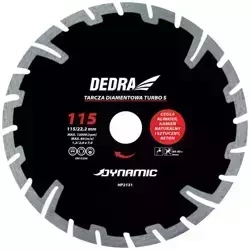 Tarcza diamentowa do glazury  DEDRA HP2131 115mmx22,2mm Dynamic Turbo S