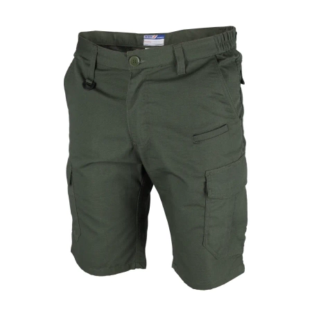 Szorty robocze, krótkie spodnie robocze, DEDRA BH31AST-XL, rip-stop + spandex, rozm. XL, gramatura 220g/m2, ciemnozielone