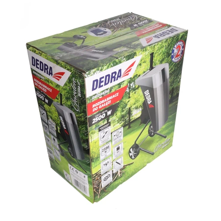 Rozdrabniacz do gałęzi 2500W, 45mm, DEDRA DED8680