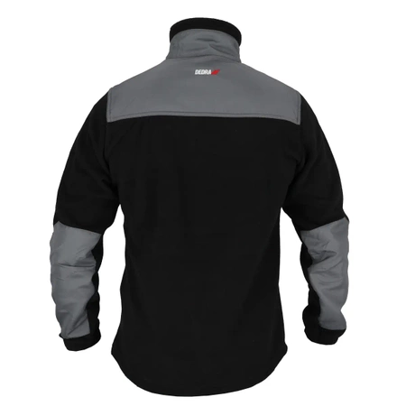 Bluza polarowa ze wstawkami, 280g/m2, rozm.S, czarno-szara, DEDRA BH6PA1-S