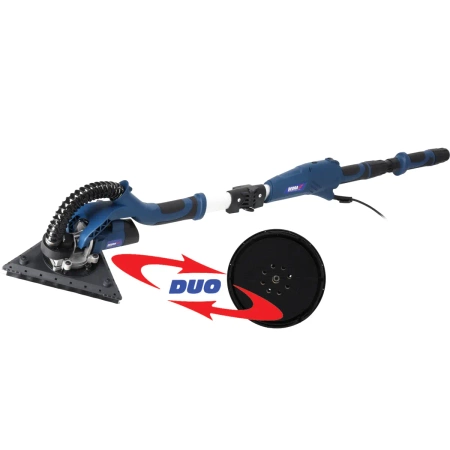 Szlifierka do gipsu wysięgnikowa duo, żyrafa DEDRA DED7758 710W, tarcza 225mm, trójkątna głowica, torba