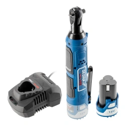 Zestaw elektronarzędzi DEDRA MAUS DED7310T11:  Klucz kątowy akumulatorowy 12 V DED7334, 45 Nm, akumulator 2 Ah DED7320, ładowarka DED7302