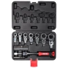 Klucze kątowe z grzechotką, Hillen&Mohr 17L5001, 6-19mm, CrV, 20szt, wymienne głowice 