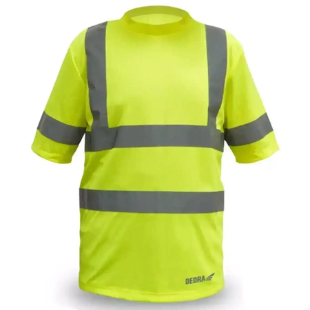 Koszulka męska, t-shirt DEDRA BH81T1-XL odblaskowa, żółta rozm XL
