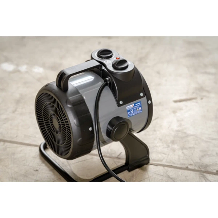 Nagrzewnica elektryczna PTC 3,0kW, okrągła czarna DEDRA DED9931C2 ceramiczny element grzejny