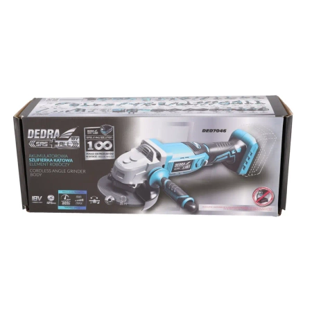 Szlifierka kątowa akumulatorowa DEDRA SAS+ALL DED7046 regulacja obrotów, 125mm
