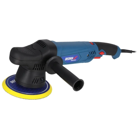 Polerka mimośrodowo-rotacyjna, elektryczna, DEDRA DED7991, moc 900W, prędkość obrotowa 1500-4500 RPM, dwa wymienne pady 125/150mm
